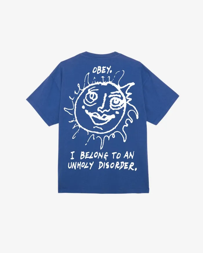 Men DISORDER HEAVYWEIGHT TSHIRT Surf Blue OBEY Clothing TSHIRTS