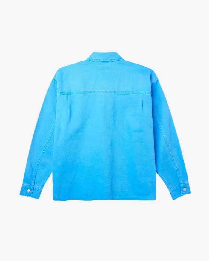 Men DIVISION SHIRT JACKET Pigment French Blue OBEY Clothing JACKETS