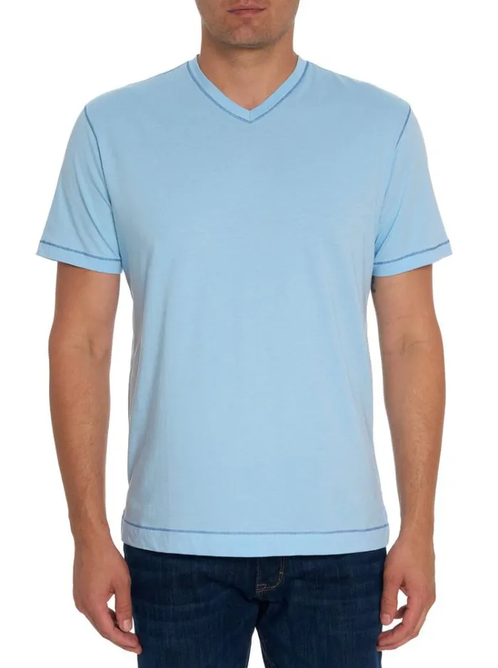 Men EASTWOOD TSHIRT Light Blue Robert Graham Sweaters and Knits