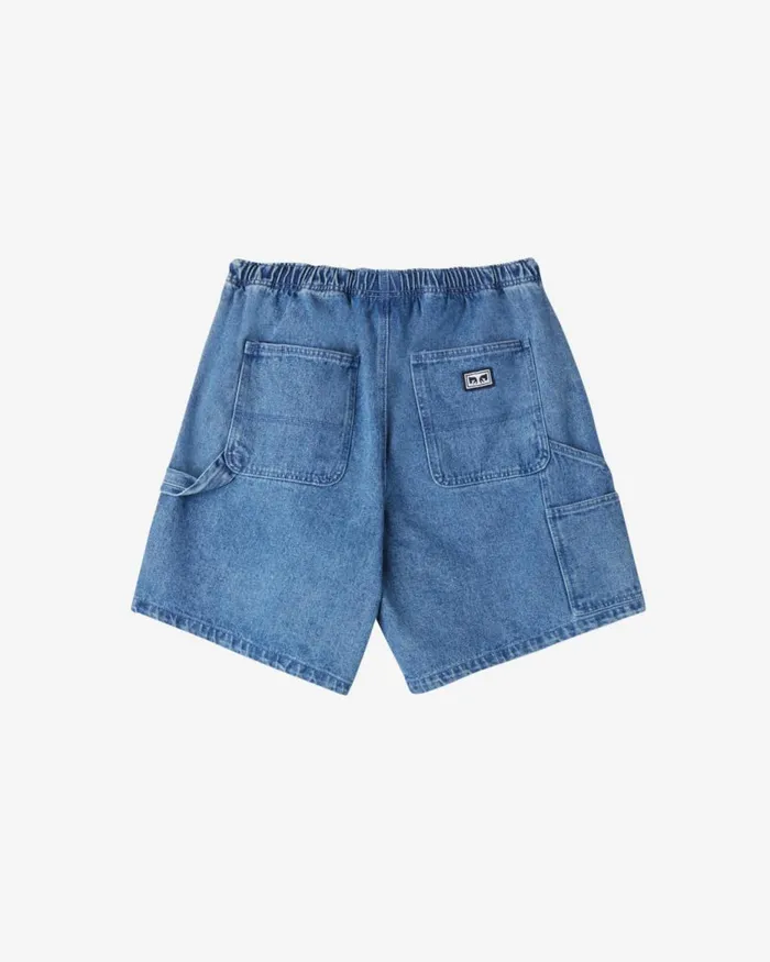 Men EASY DENIM CARPENTER SHORT Light Indigo OBEY Clothing Denim