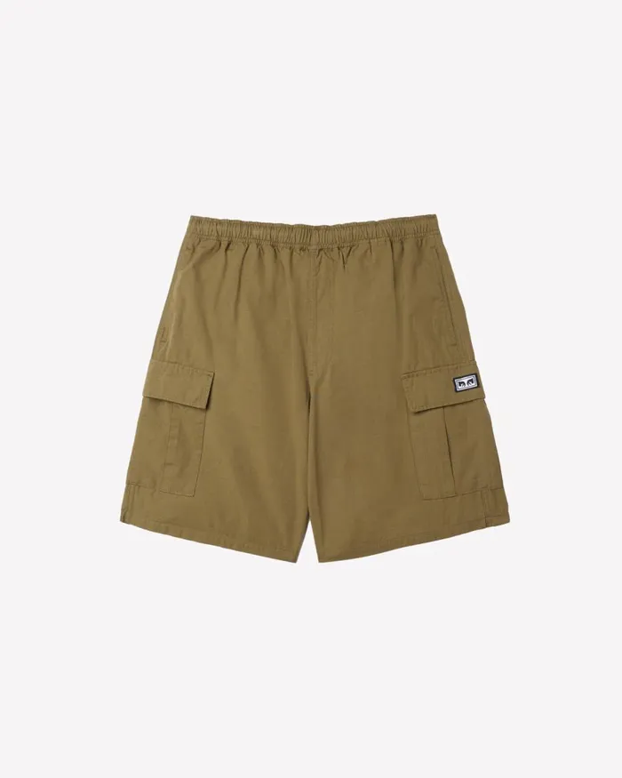 Men EASY RIPSTOP CARGO SHORT Field Green OBEY Clothing BOTTOMS