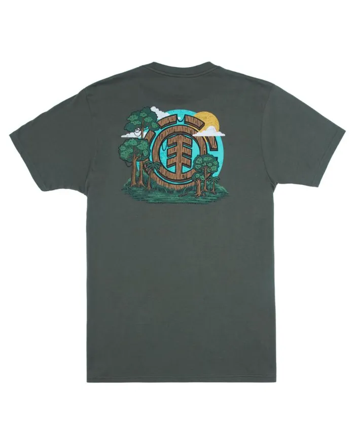 Men Element TShirts Jungle Short Sleeve TShirt Army