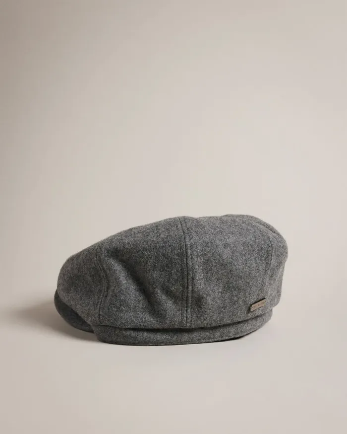 Men ELIOTTI 8211 Woollen Baker Boy Hat Grey Ted Baker Hats and Caps
