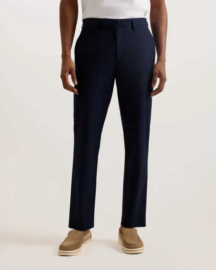 Men FELIXT 8211 Slim Fit Cotton Tailored Trousers Navy Ted Baker Trousers and Chinos Men FELIXT 8211 Slim Fit Cotton Tailored Trousers Navy Ted Baker Trousers and Chinos