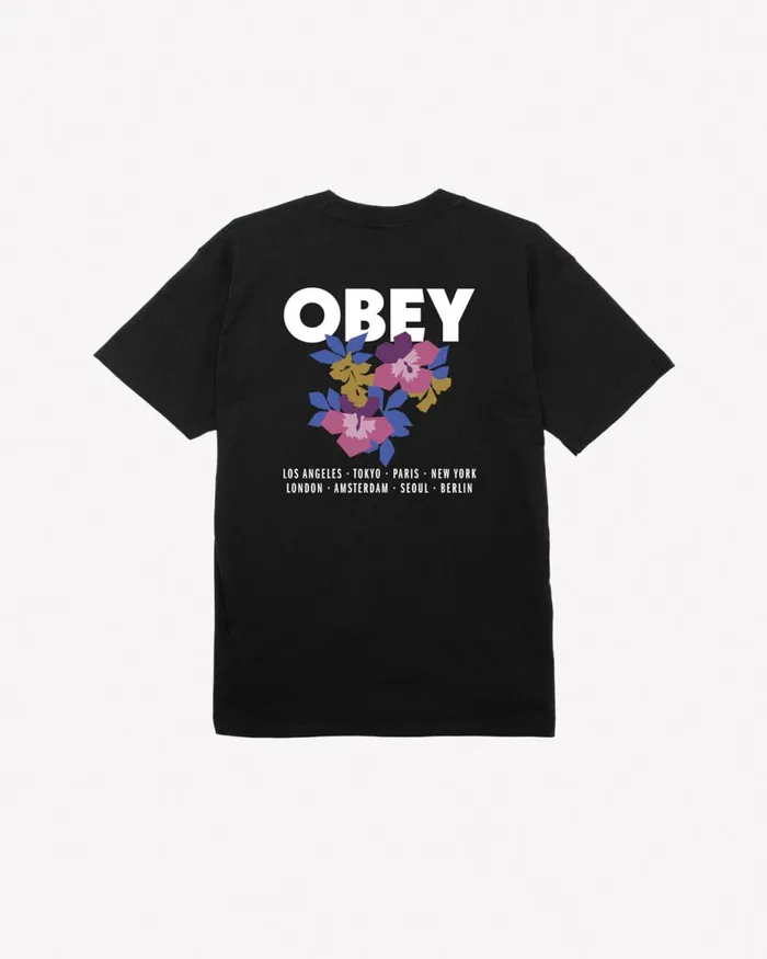 Men FLORAL GARDEN CLASSIC TSHIRT White OBEY Clothing TSHIRTS