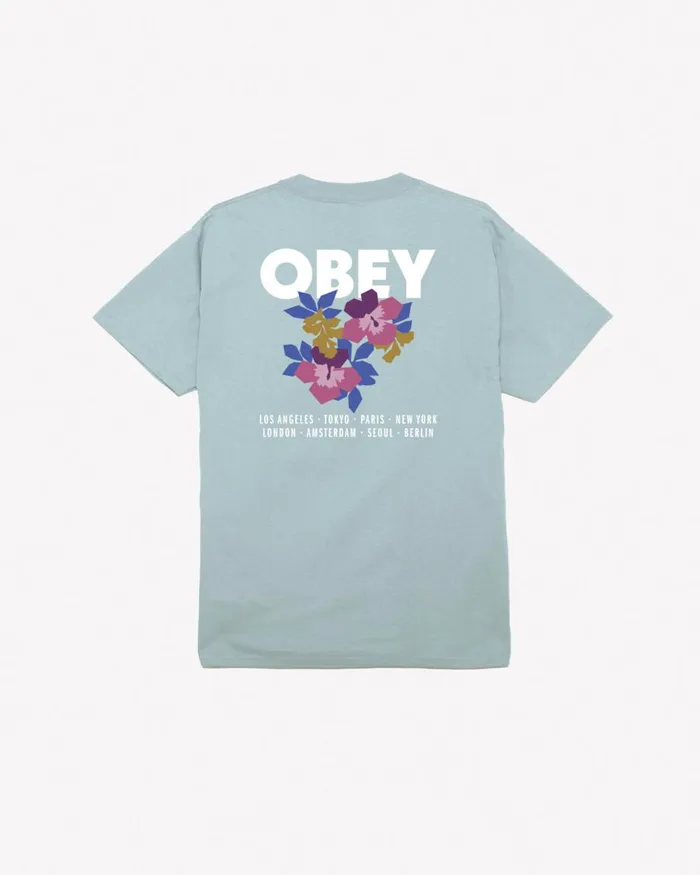 Men FLORAL GARDEN CLASSIC TSHIRT White OBEY Clothing TSHIRTS