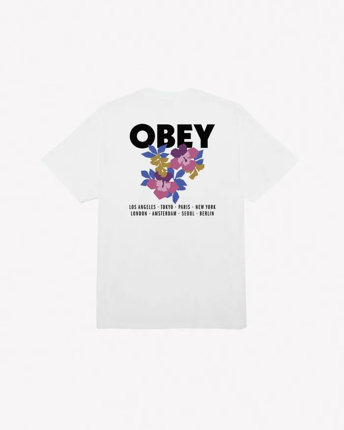 Men FLORAL GARDEN CLASSIC TSHIRT White OBEY Clothing TSHIRTS