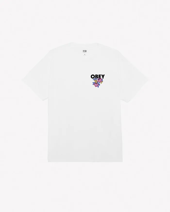 Men FLORAL GARDEN CLASSIC TSHIRT White OBEY Clothing TSHIRTS