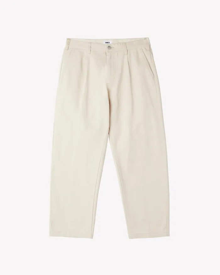 Men HARDWORK PLEATED PANT Clay OBEY Clothing BOTTOMS