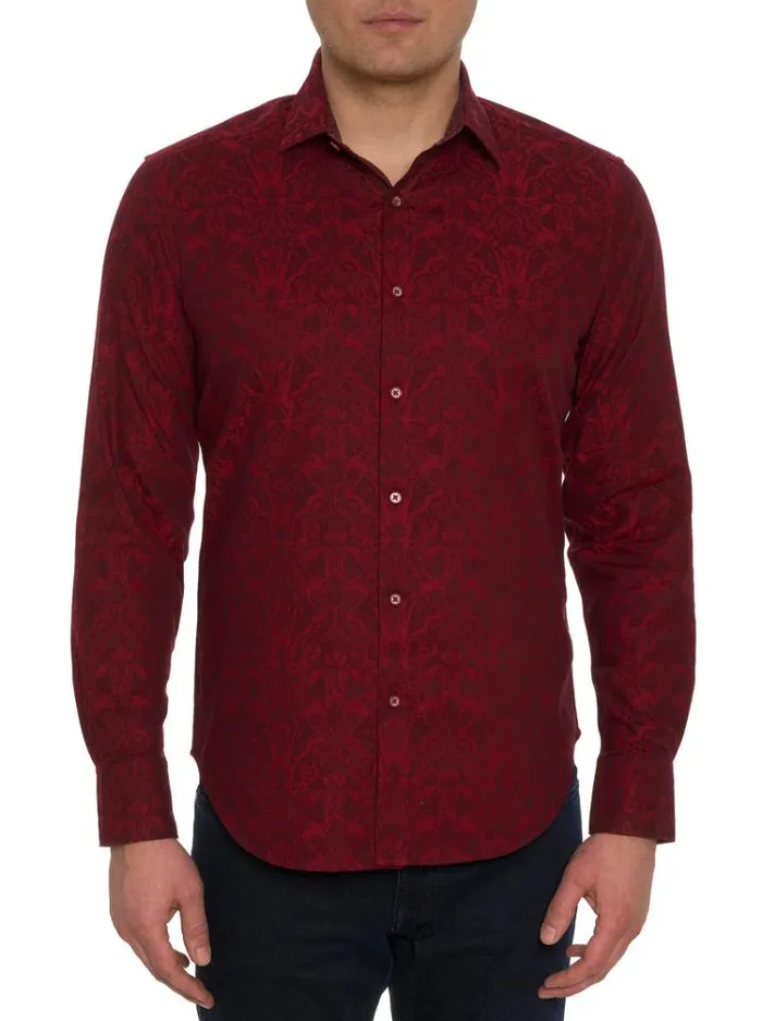 Men HIGHLAND 3 LONG SLEEVE BUTTON DOWN SHIRT Turquoise Robert Graham Button Down Shirts