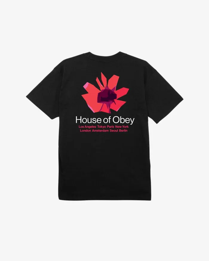 Men HOUSE OF FLORAL CLASSIC TSHIRT Cream OBEY Clothing TSHIRTS