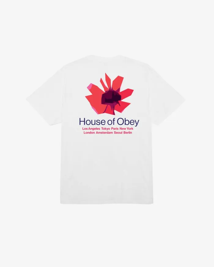 Men HOUSE OF FLORAL CLASSIC TSHIRT Cream OBEY Clothing TSHIRTS