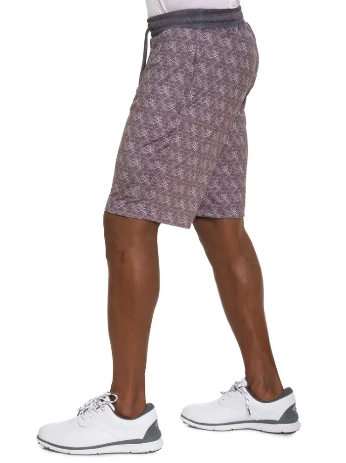 Men IRON SKULL KNIT SHORTS Grey Robert Graham Shorts and Swim