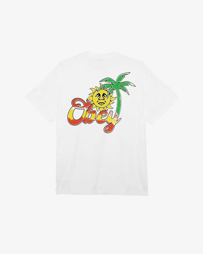 Men ISLAND OF OBEY HEAVYWEIGHT TSHIRT Vintage Black OBEY Clothing TSHIRTS