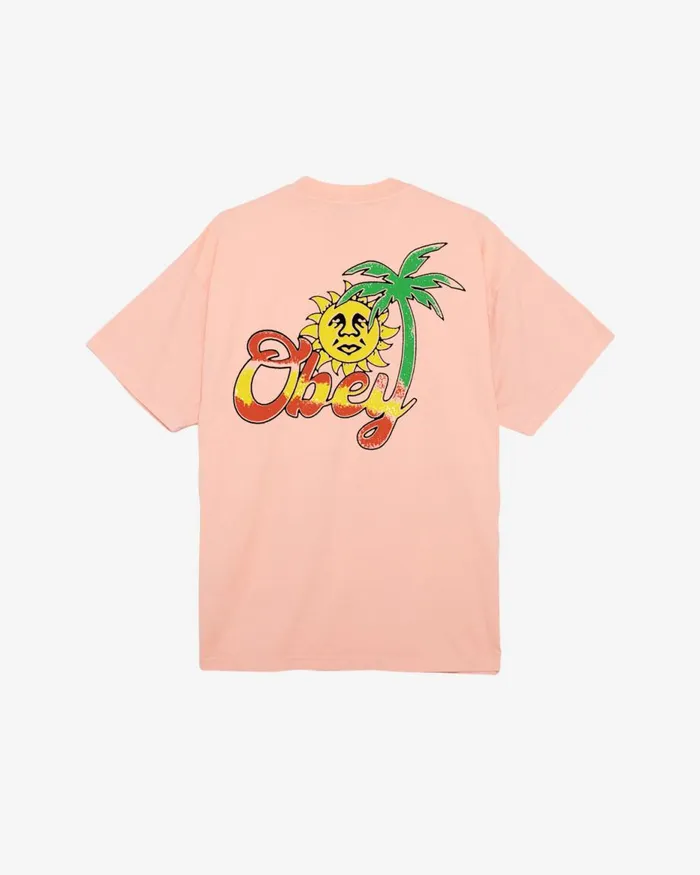 Men ISLAND OF OBEY HEAVYWEIGHT TSHIRT Vintage Black OBEY Clothing TSHIRTS