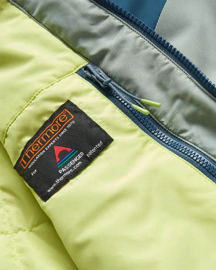 Men Jackets Passenger Daybreak Light Recycled Thermore Insulated Jacket PistachioBlue Steel Pistachioblue Steel