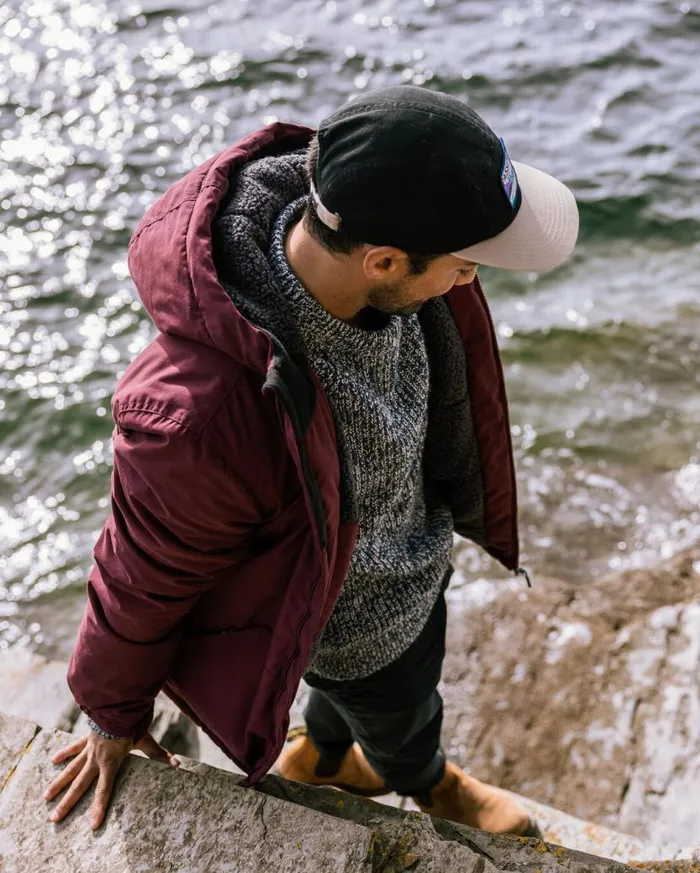 Men Jackets Passenger Discover Recycled Sherpa Lined Jacket Wine Wine