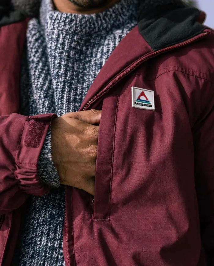 Men Jackets Passenger Discover Recycled Sherpa Lined Jacket Wine Wine