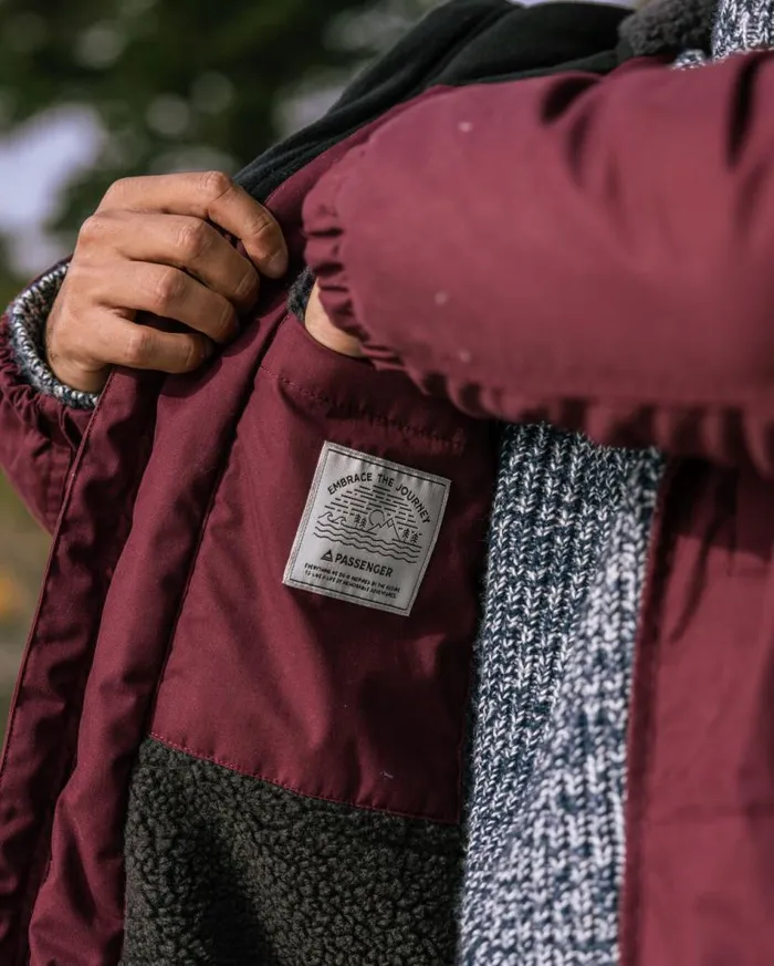 Men Jackets Passenger Discover Recycled Sherpa Lined Jacket Wine Wine