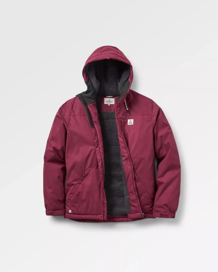 Men Jackets Passenger Discover Recycled Sherpa Lined Jacket Wine Wine