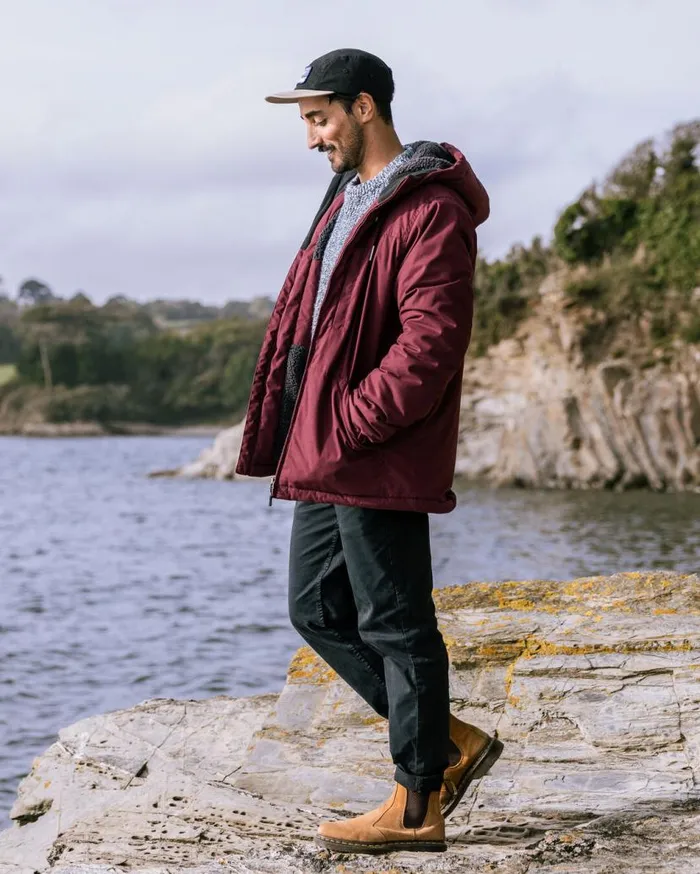 Men Jackets Passenger Discover Recycled Sherpa Lined Jacket Wine Wine