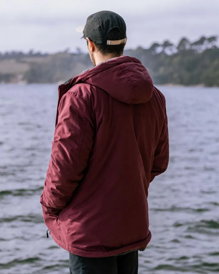 Men Jackets Passenger Discover Recycled Sherpa Lined Jacket Wine Wine