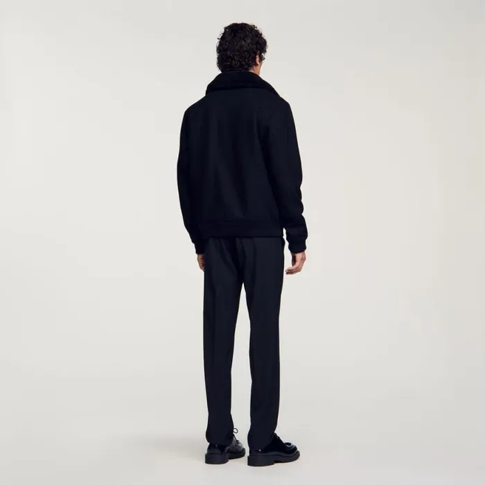 Men Jackets SANDRO Zipup Jacket Black