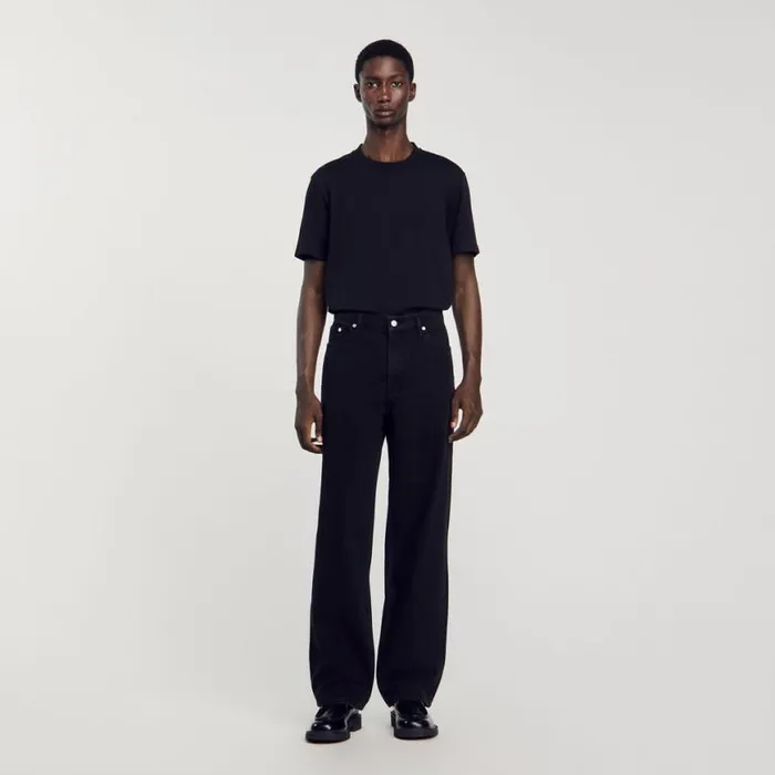 Men Jeans SANDRO Baggy Jeans Black