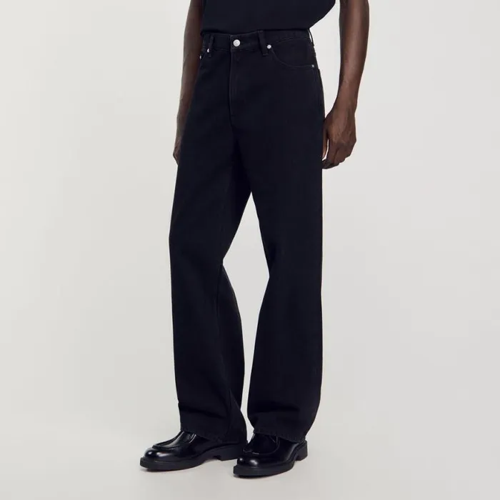 Men Jeans SANDRO Baggy Jeans Black