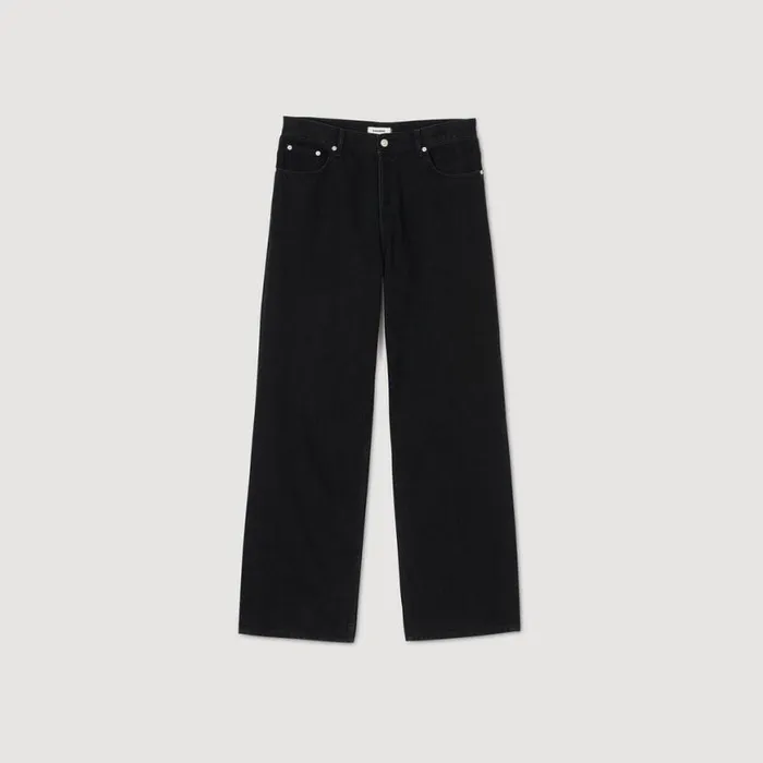 Men Jeans SANDRO Baggy Jeans Black