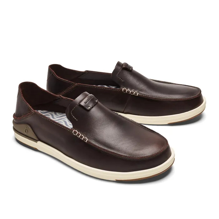 Men Kkaha Mens Leather SlipOn Shoes Dark Java Olukai SlipOn Men Kkaha Mens Leather SlipOn Shoes Dark Java Olukai SlipOn