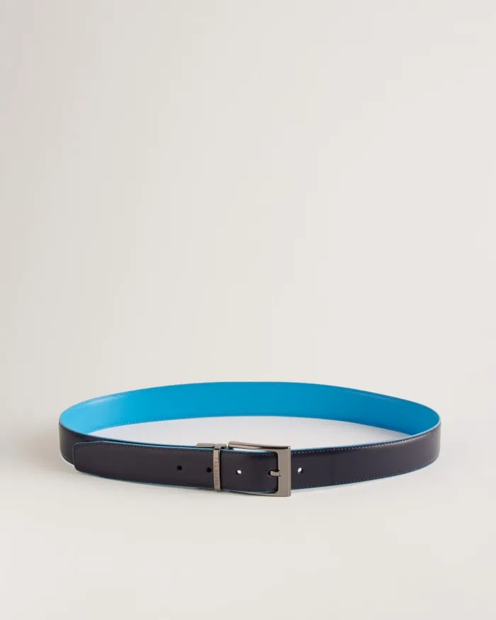 Men KACIN 8211 Reversible Colour Pop Leather Belt Navy Ted Baker Belts Men KACIN 8211 Reversible Colour Pop Leather Belt Navy Ted Baker Belts