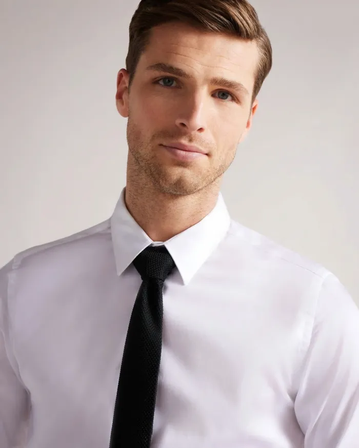 Men KALLINO 8211 Knitted Tie Black Ted Baker Ties and Bowties