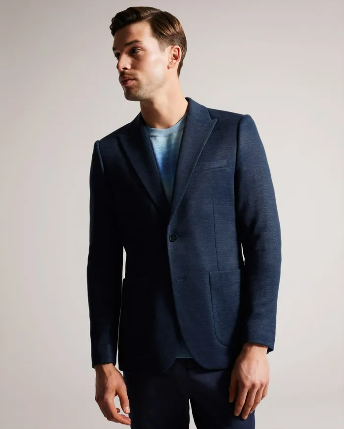 Men KEANUJ 8211 Slim Fit Jersey Blazer Navy Ted Baker Suits Men KEANUJ 8211 Slim Fit Jersey Blazer Navy Ted Baker Suits