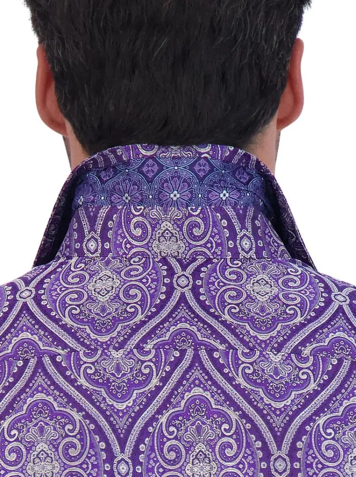 Men LIMITED EDITION SOVEREIGNTY LONG SLEEVE BUTTON DOWN SHIRT Blue Robert Graham Button Down Shirts