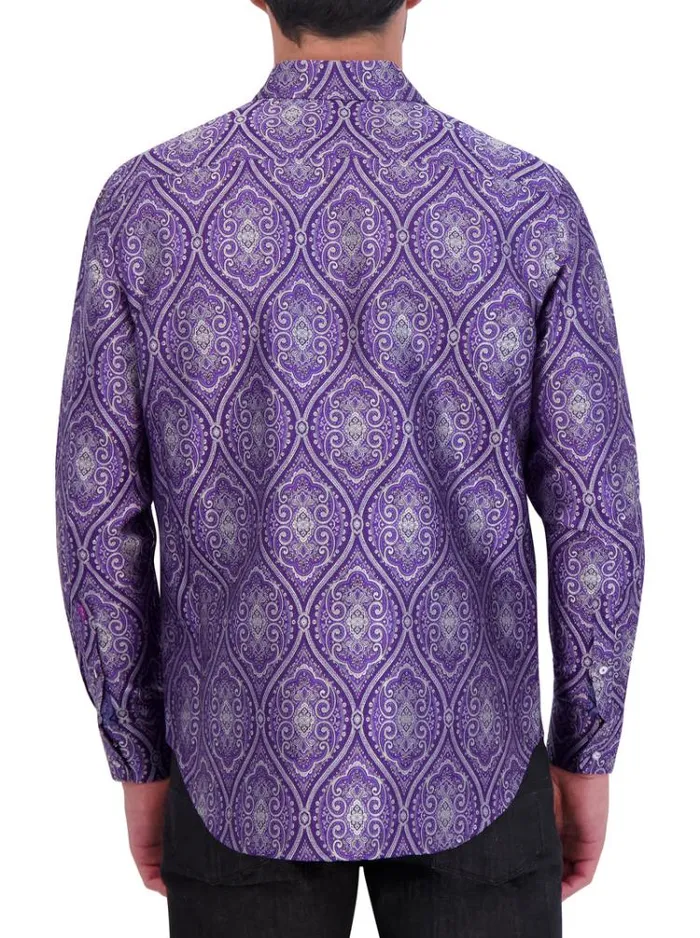 Men LIMITED EDITION SOVEREIGNTY LONG SLEEVE BUTTON DOWN SHIRT Blue Robert Graham Button Down Shirts