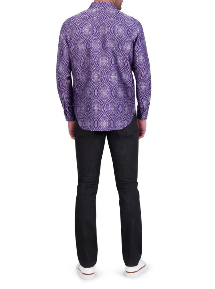 Men LIMITED EDITION SOVEREIGNTY LONG SLEEVE BUTTON DOWN SHIRT Blue Robert Graham Button Down Shirts