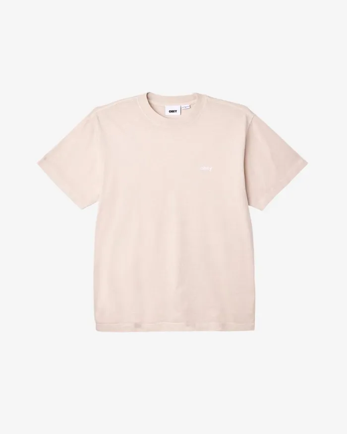 Men LOWERCASE PIGMENT TSHIRT Pigment Shell Pink OBEY Clothing TOPS