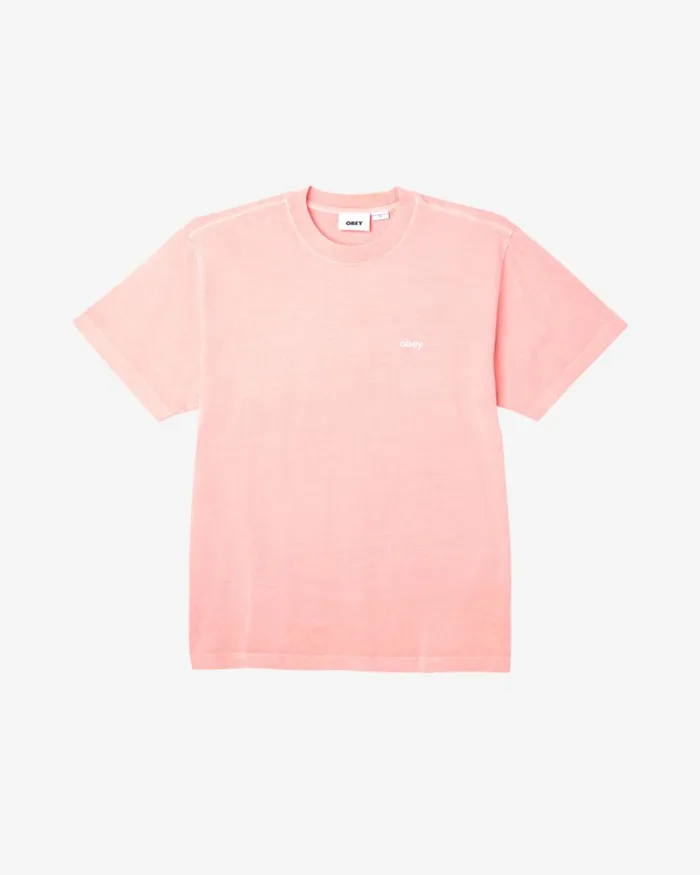 Men LOWERCASE PIGMENT TSHIRT Pigment Shell Pink OBEY Clothing TOPS