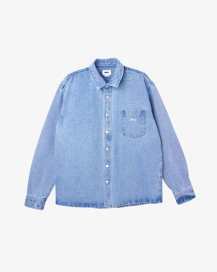 Men MAGNOLIA SHIRT Orchid Petal OBEY Clothing Denim