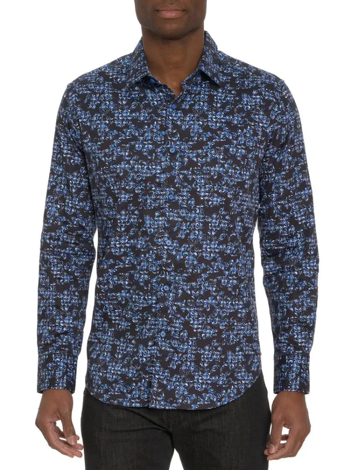 Men MERANO LONG SLEEVE BUTTON DOWN SHIRT Dark Navy Robert Graham Button Down Shirts