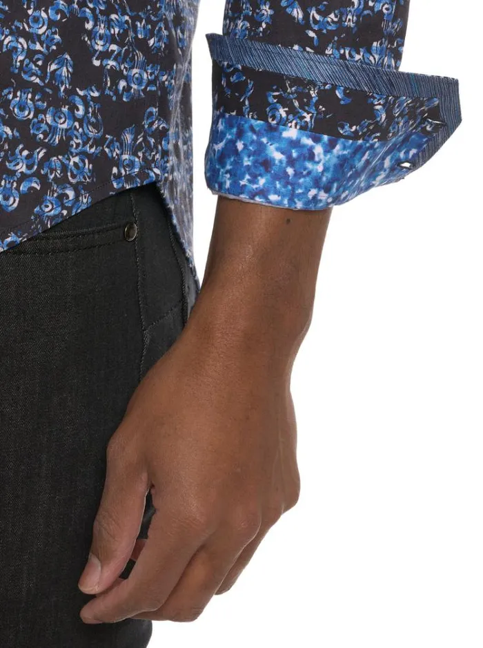 Men MERANO LONG SLEEVE BUTTON DOWN SHIRT Dark Navy Robert Graham Button Down Shirts