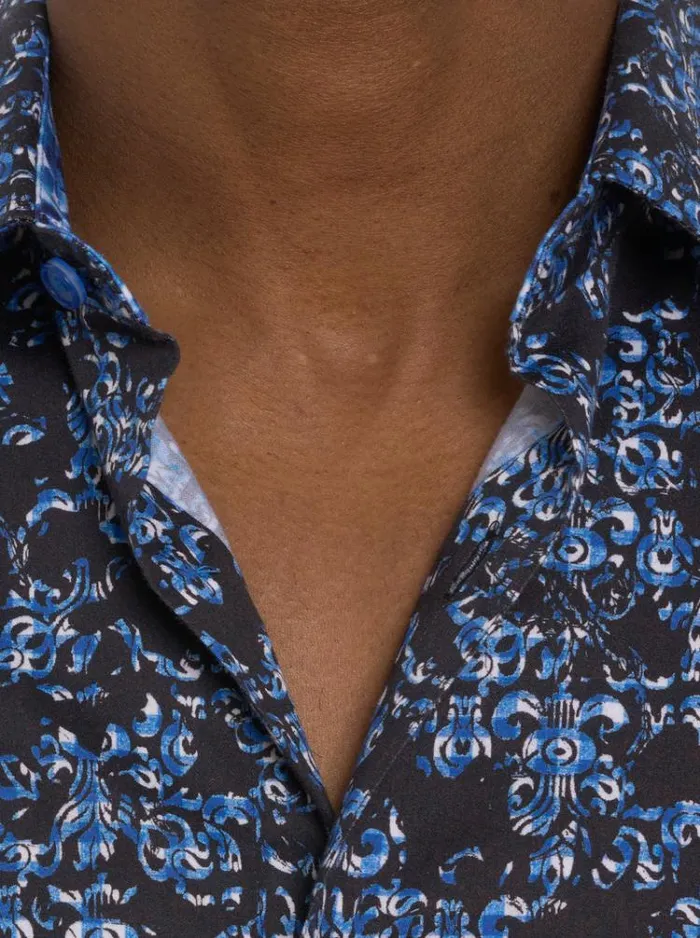 Men MERANO LONG SLEEVE BUTTON DOWN SHIRT Dark Navy Robert Graham Button Down Shirts