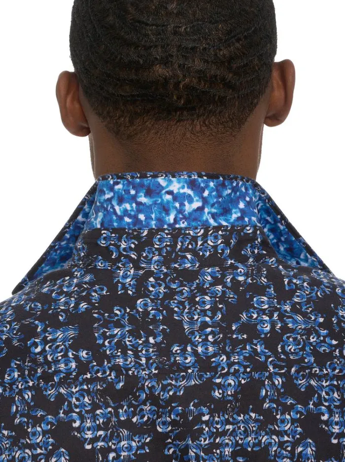 Men MERANO LONG SLEEVE BUTTON DOWN SHIRT Dark Navy Robert Graham Button Down Shirts