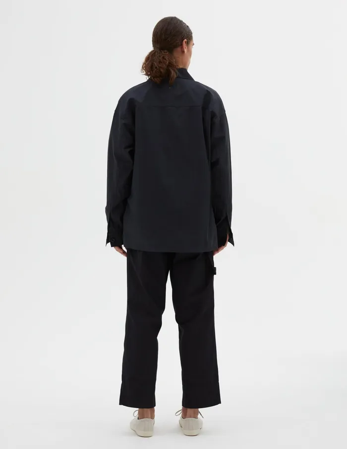 Men Mhl Big Pocket Shirt Black Margaret Howell Shirts