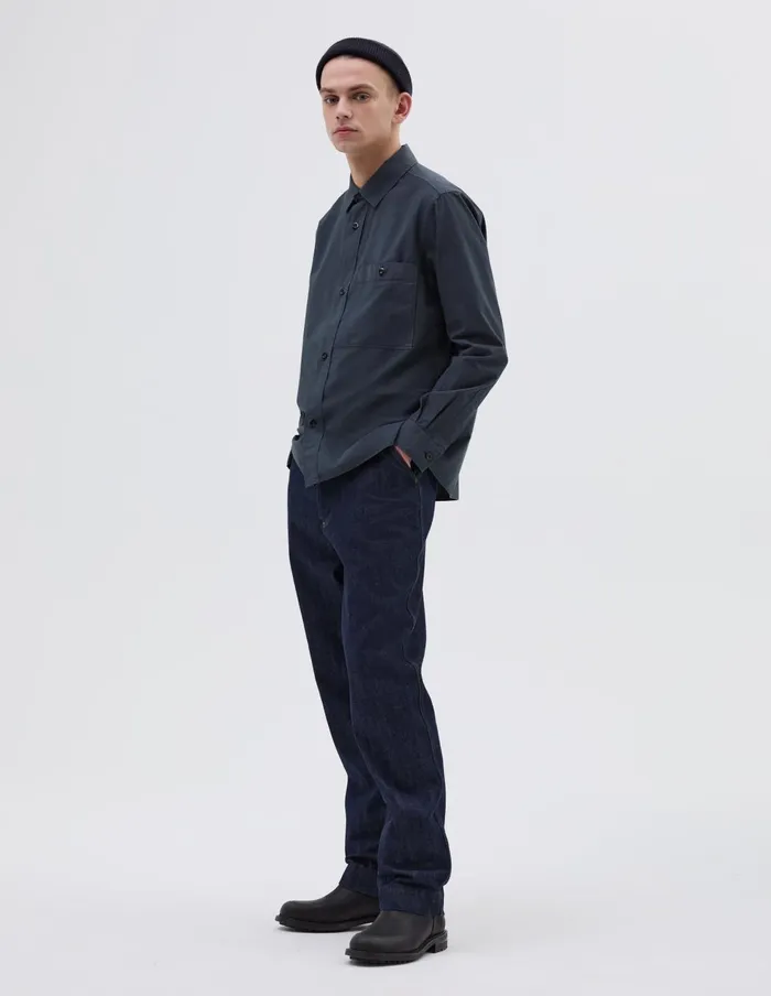 Men Mhl Overall Shirt Asphalt Margaret Howell Shirts
