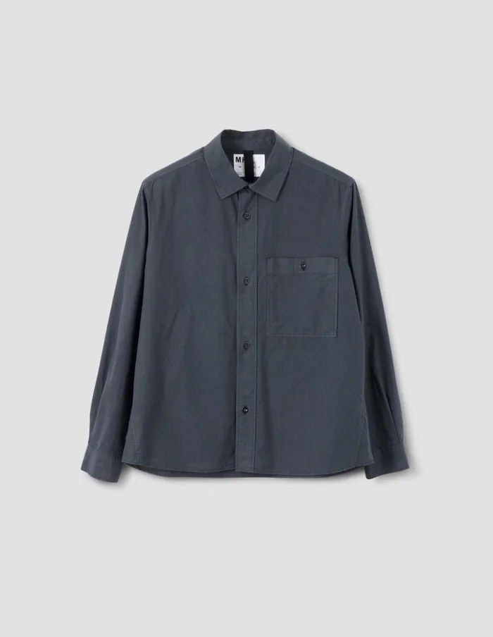 Men Mhl Overall Shirt Asphalt Margaret Howell Shirts