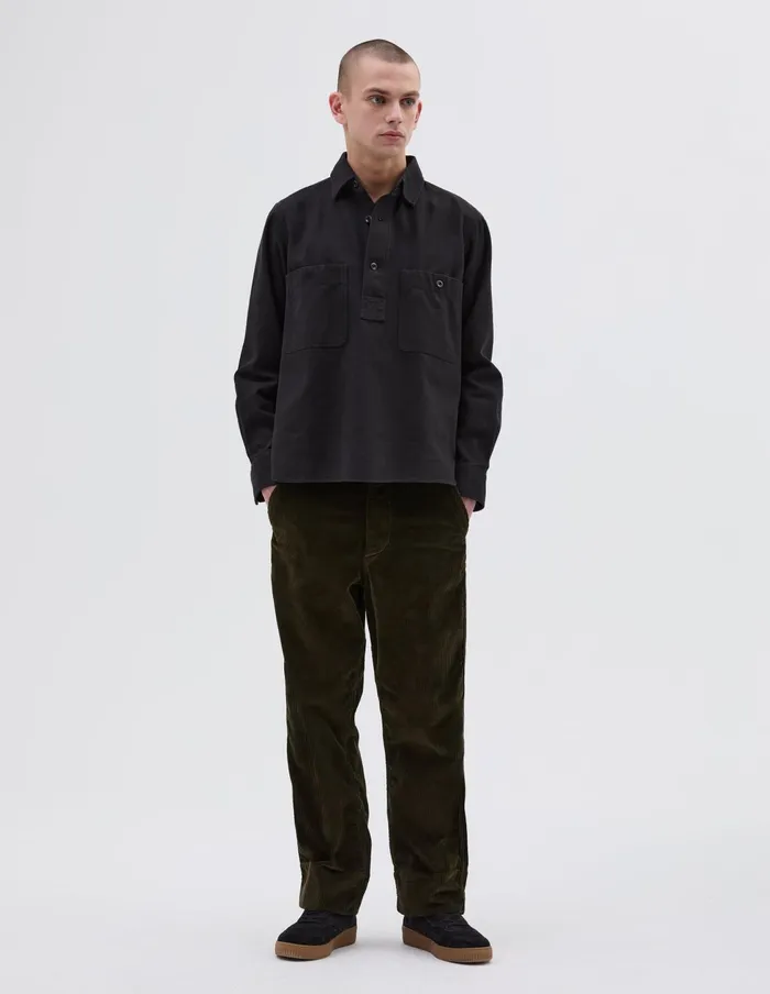 Men Mhl Overhead Shirt Off Black Margaret Howell Shirts