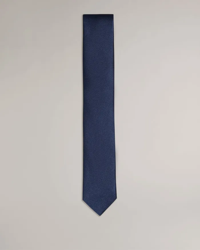 Men MOOREZ 8211 Ottoman Silk Tie Navy Ted Baker Ties and Bowties Men MOOREZ 8211 Ottoman Silk Tie Navy Ted Baker Ties and Bowties