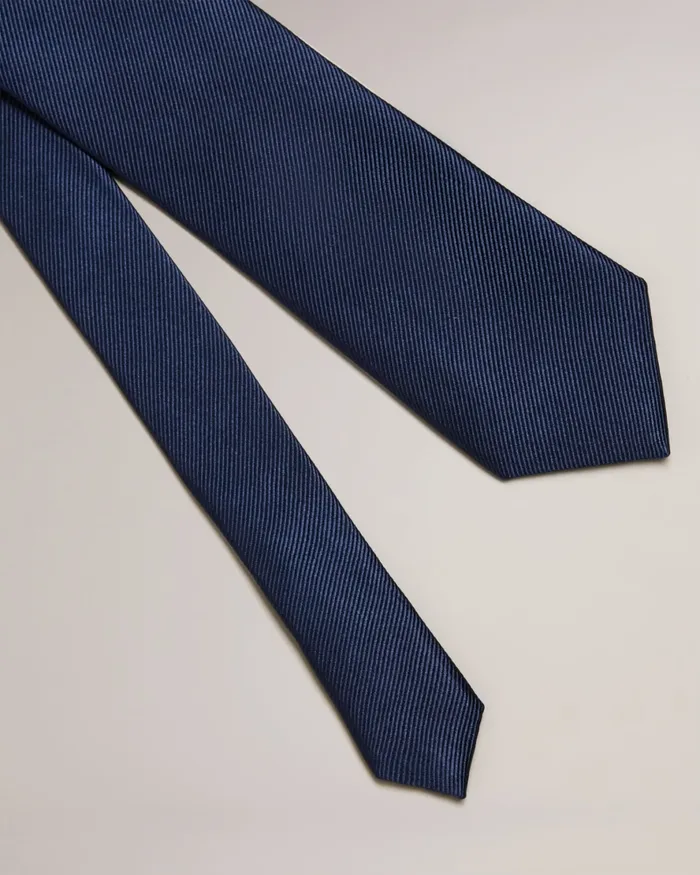 Men MOOREZ 8211 Ottoman Silk Tie Navy Ted Baker Ties and Bowties Men MOOREZ 8211 Ottoman Silk Tie Navy Ted Baker Ties and Bowties